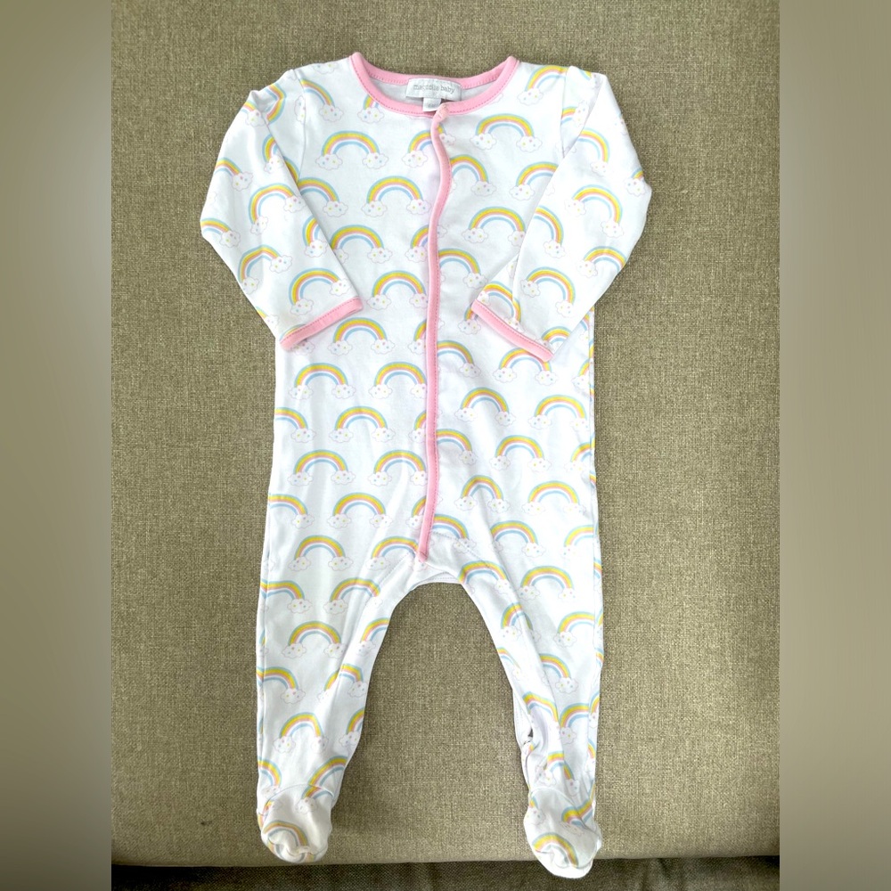 Magnolia Baby Rainbow Pima Footie 6 Months